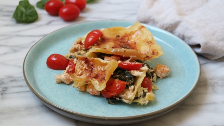Seafood lasagna with ricotta and&nbsp;tomatoes