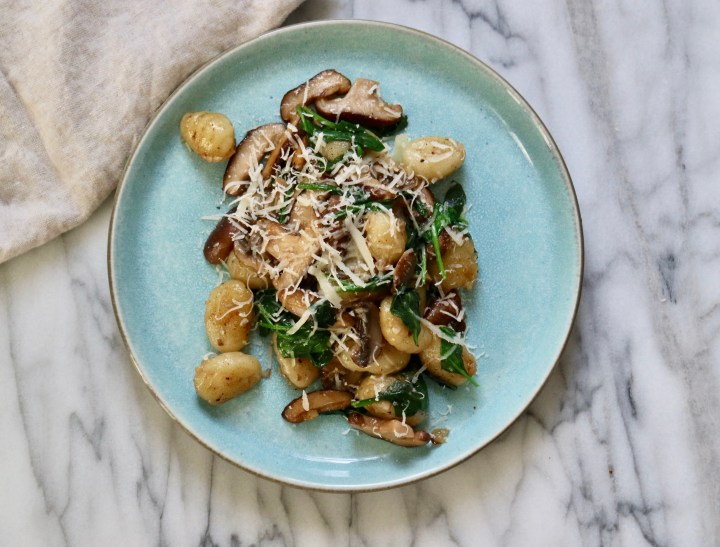 Gnocchi with mushrooms, spinach and&nbsp;truffle