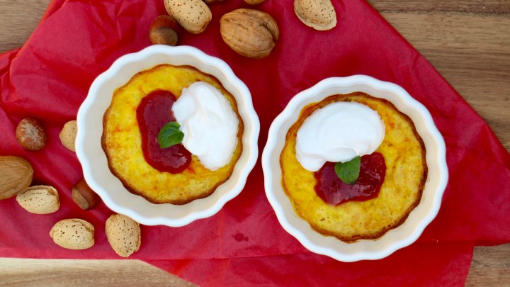 Swedish curd cake with saffron&nbsp;(Ostkaka)