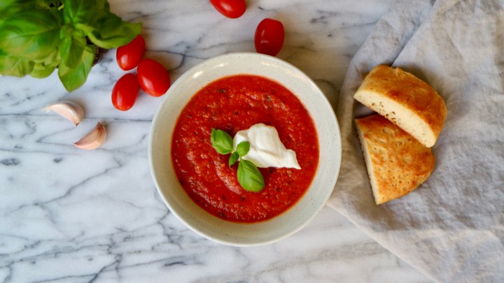 Tomato and basil&nbsp;soup