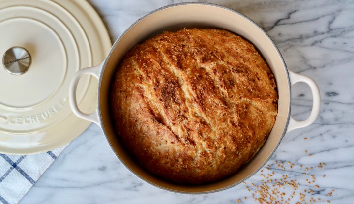 No-Knead bread with&nbsp;flaxseeds