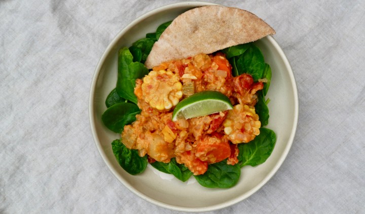 Lentil bowl with sweet potatoes, coconut and&nbsp;ginger